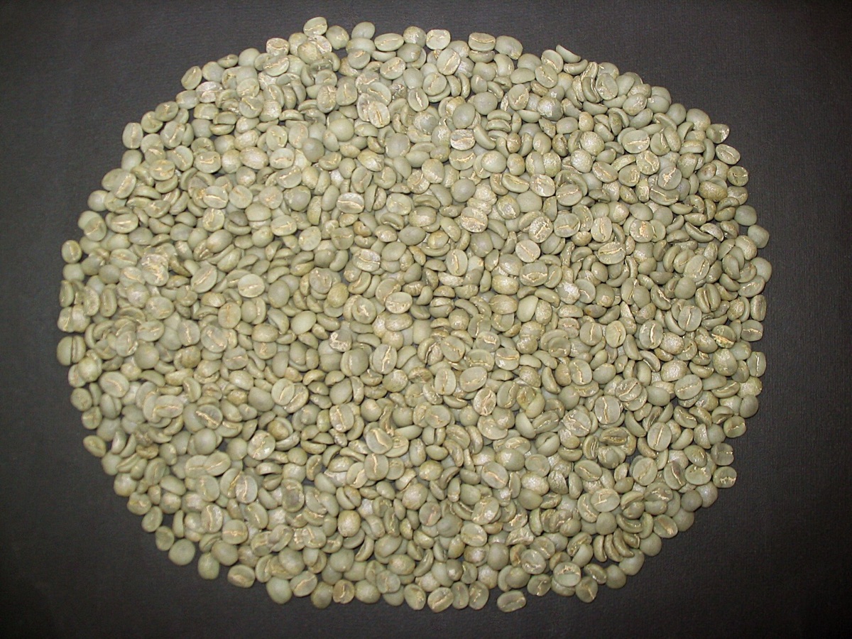 Rost- und Rohe Kaffeebohne
