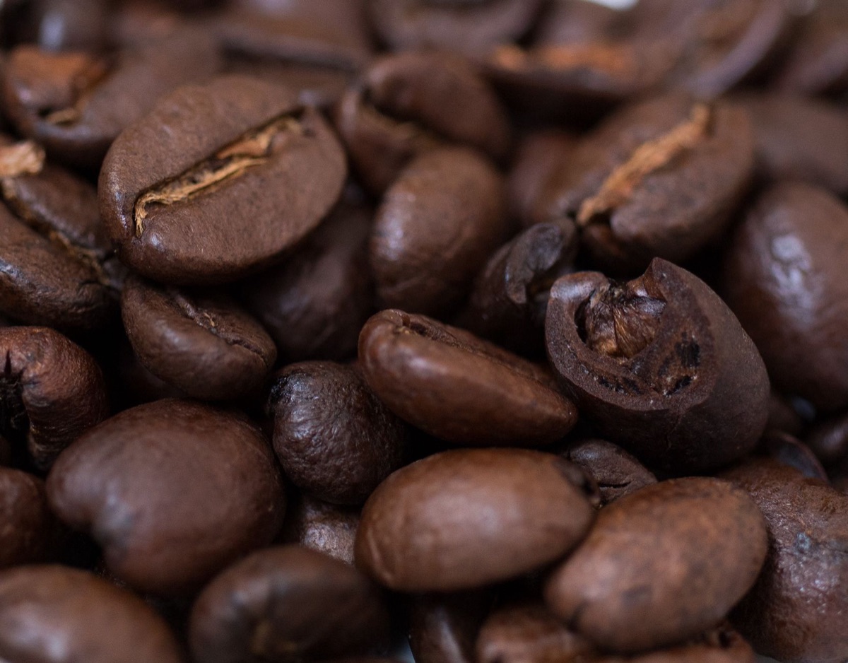 Arabica Kaffeebohne Nahansicht