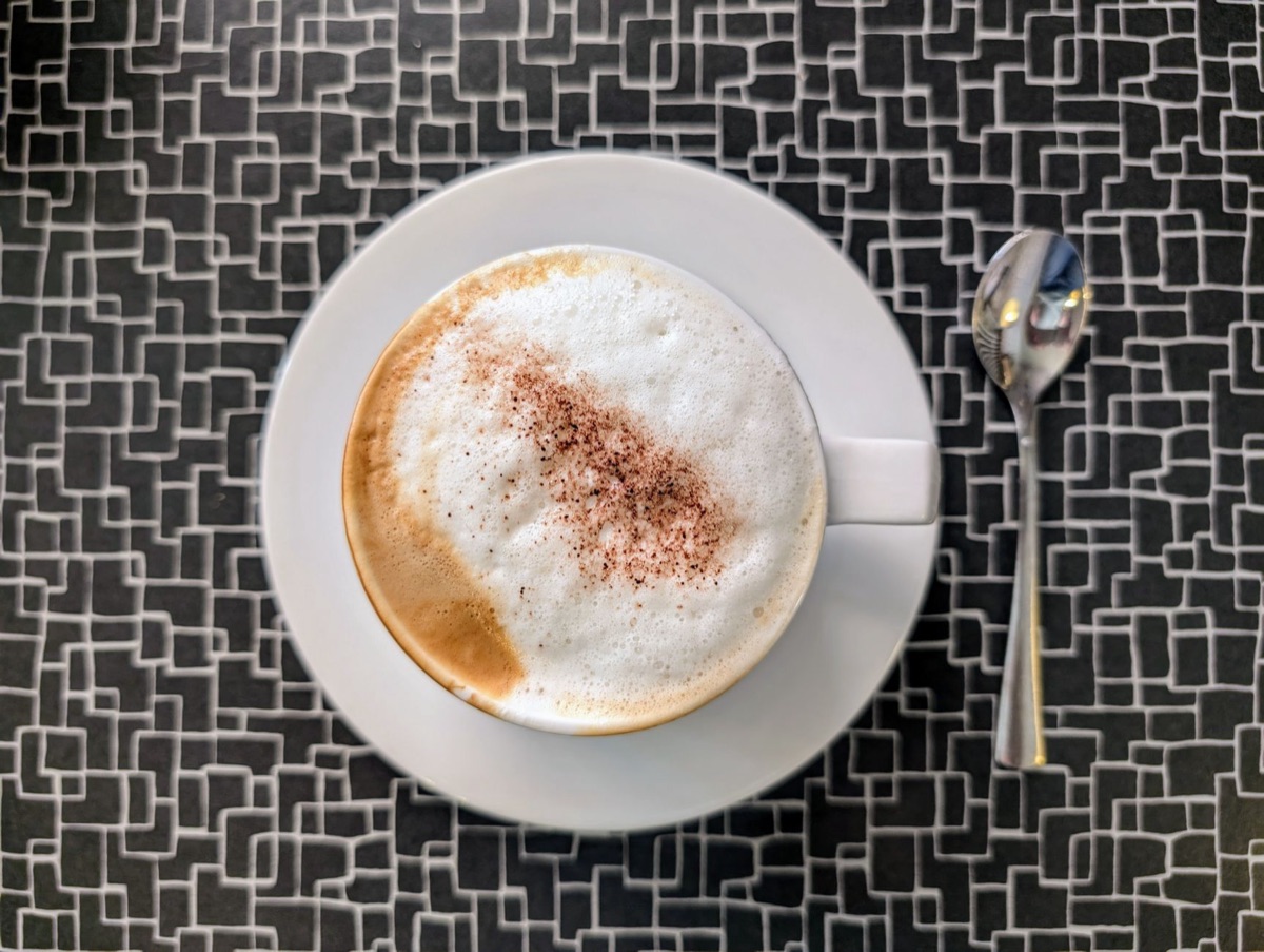 Italian coffee cup with milk foam