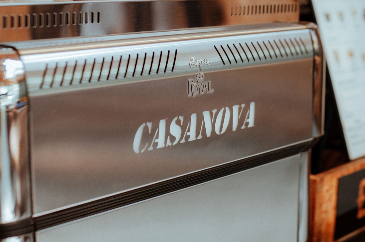 coffee shop with vintage machine