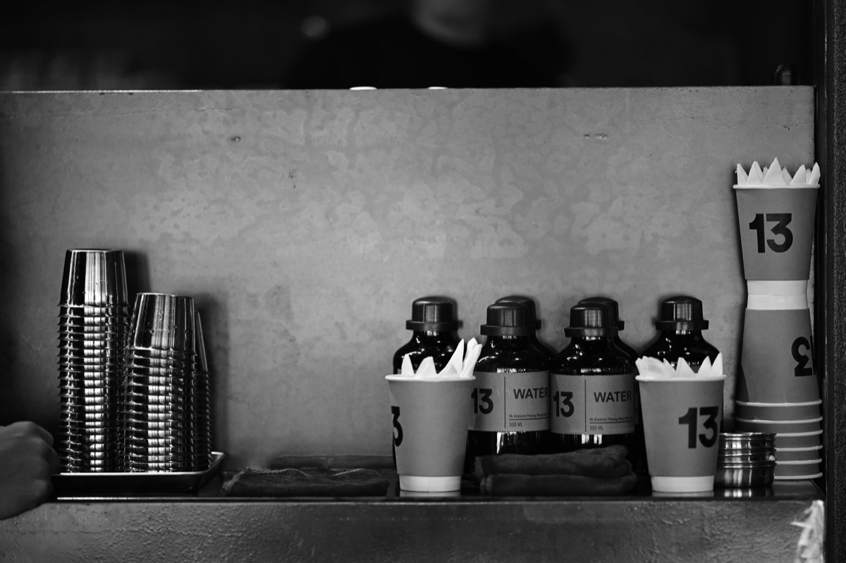 Café da Floresta, São Paulo, Brazil: Swedish coffee shop counter with porcelain cups